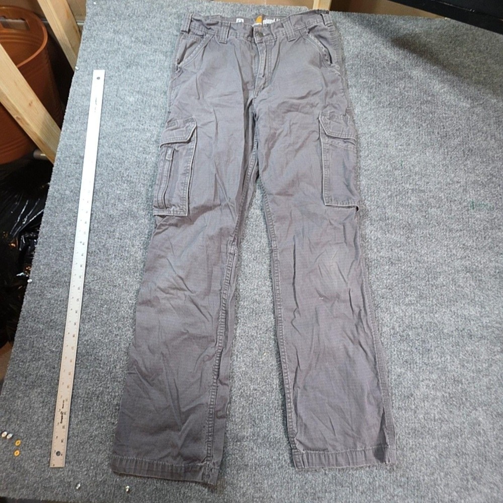 Carhartt Force Cargo Pants Mens 32x34 Gray Relaxed Fit Workwear Straight Leg